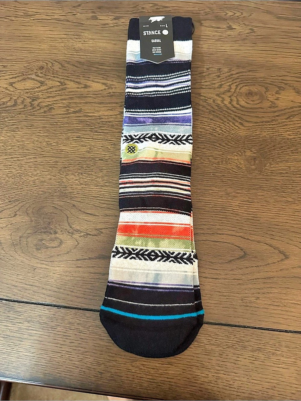 STANCE Baja Hurricane Crew Socks Black & Multicolor Medium